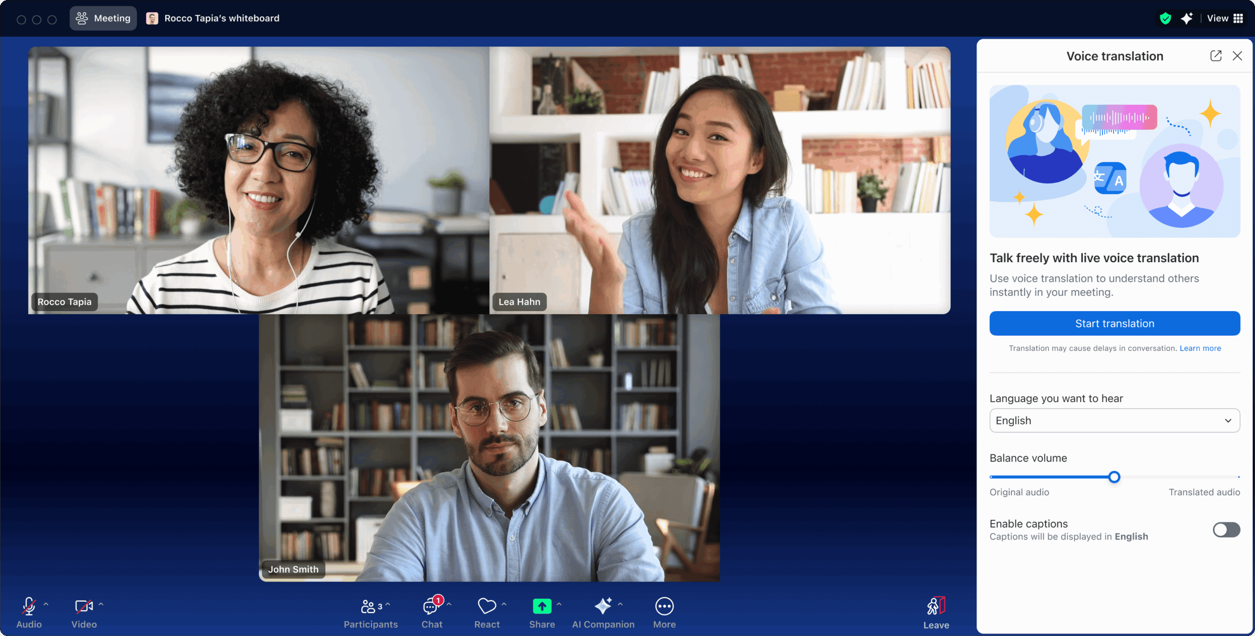 Zoom anuncia clone com IA para reuniões e traz tradução de voz instantânea; veja como funciona 2 Real time voice translation 1 scaled