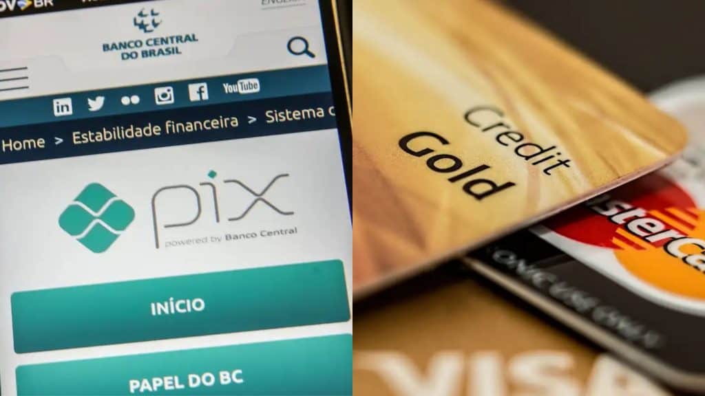 Pix Parcelado: Como funciona a nova modalidade que promete revolucionar pagamentos 1 Computador com gráfico financeiro, cartões de crédito e documentos sobre mesa