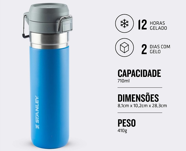 Garrafa Stanley Quick Flip 710ml com 23% OFF saindo por menos de R$ 190 2 2 71