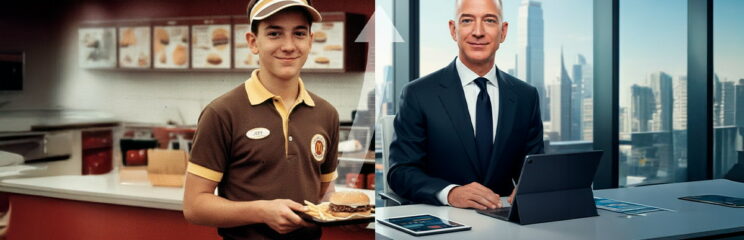 Jeff Bezos e seu emprego no Mcdonals