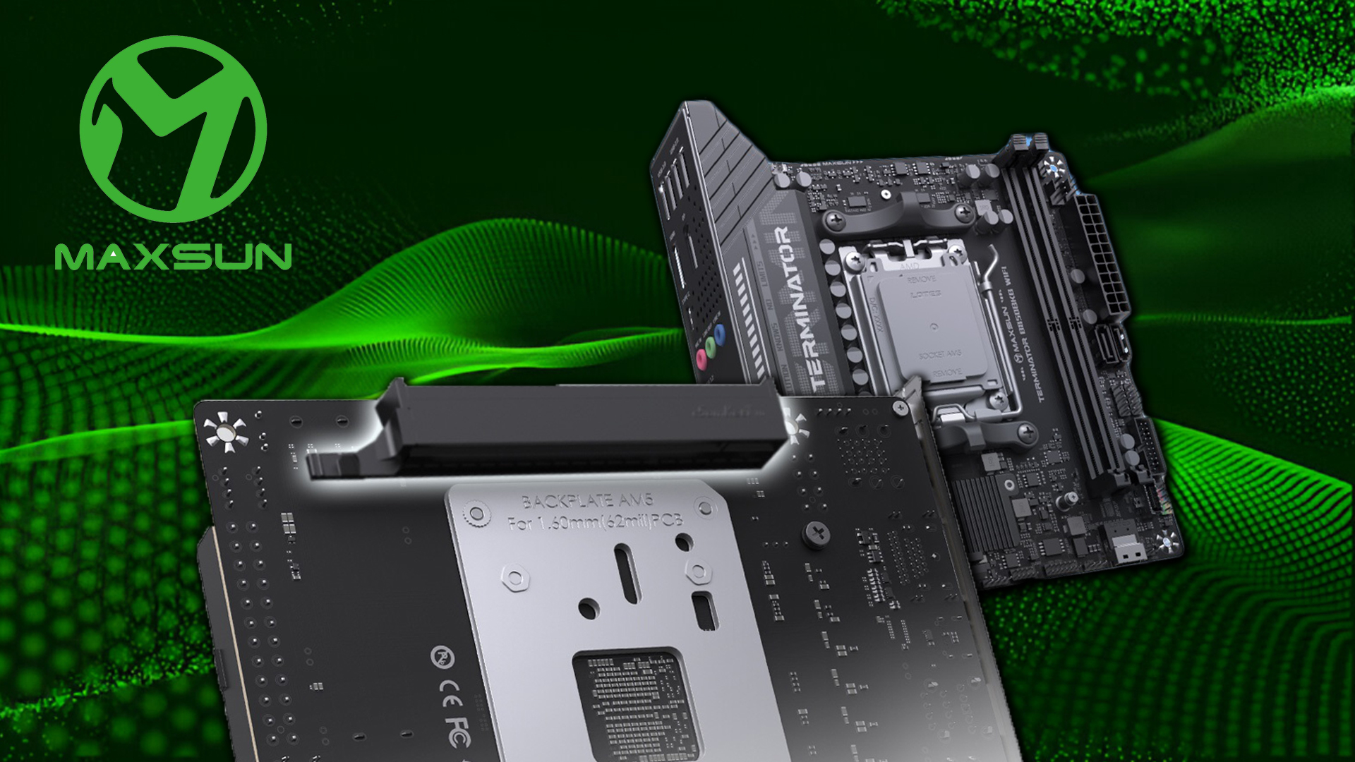MaxSun anuncia placa-mãe MS-Terminator B850 BKB WiFi com slot PCIe 5.0 x16 na parte traseira
