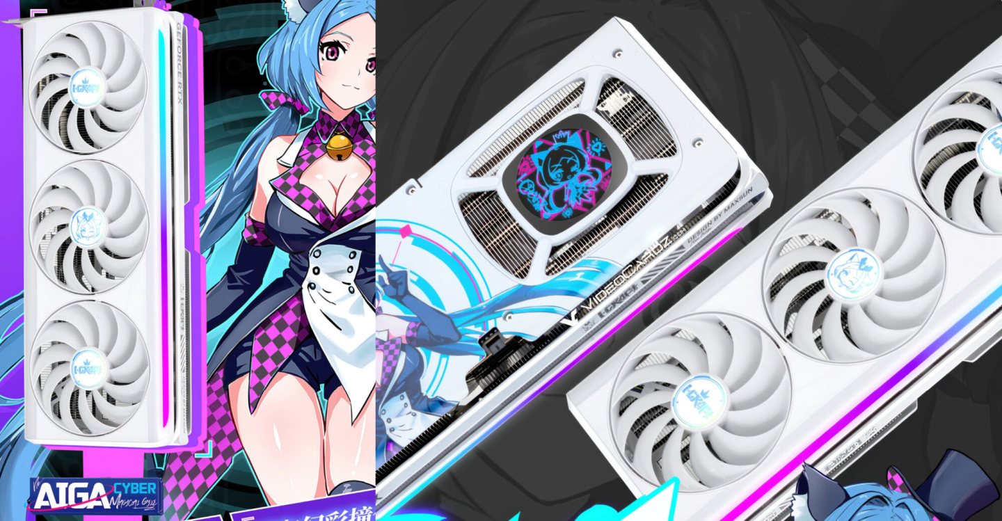 MaxSun anuncia versões da RTX 5080 e RTX 5070 Ti com estilo anime