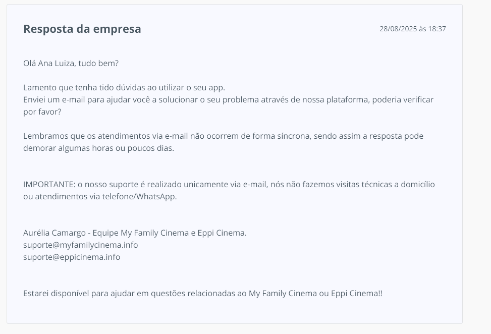 Brasileiros se revoltam com fim do Eppi Cinema e lotam o Reclame Aqui de mensagens: "quero meu dinheiro de volta" 3 Captura de tela 2025 11 05 124128