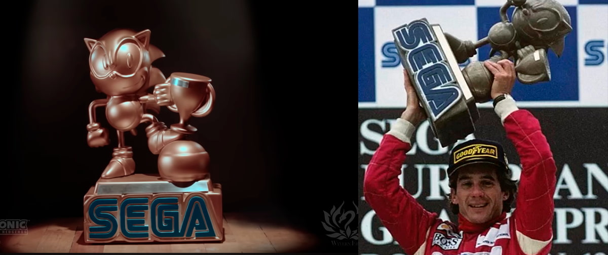 SEGA recriou o lendário troféu do Sonic que Senna levantou em 1993, e ele estará em exibição em Interlagos 1 sonic sega1