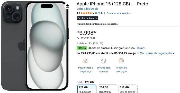 iPhone 15 despenca 34%: o modelo de 128 GB chega ao preço que muitos esperavam 1 1 48