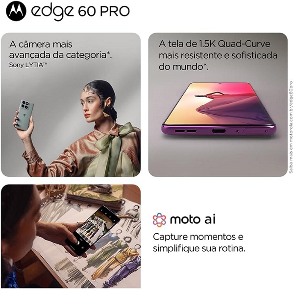 Motorola Edge 60 Pro de 512GB despenca 20% e vira “achado” inesperado entre os tops da Amazon 3 2 40