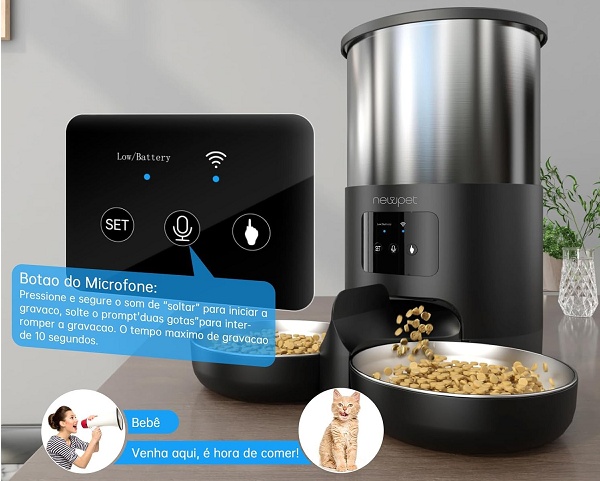 Comedouro automático 5L com 23% OFF: Controle a ração do seu pet mesmo a distância 2 3 49