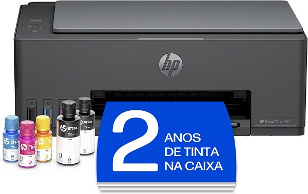 Por que a impressora tanque de tinta é melhor do que a de cartucho? HP Smart Tank 581 sai por menos de R$800! 3 1 5