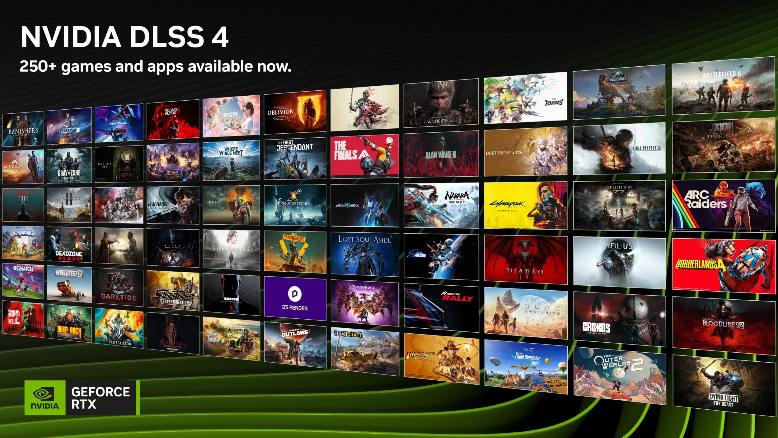 nvidia dlss 4 geração multiframe ces 2026 mais de 250 jogos e aplicativos suportados