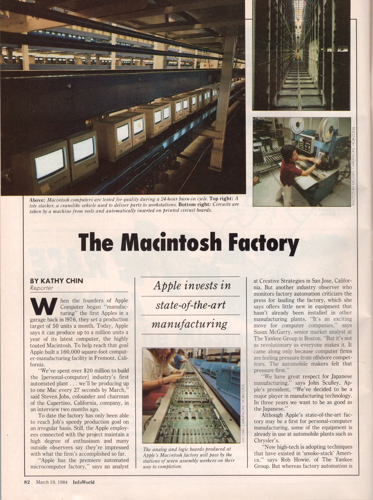 Antes de depender da China, Apple fabricou seus próprios Macs com robôs e meta ousada; mas foi um grande fiasco 3 Fábrica da Macintosh em operação.