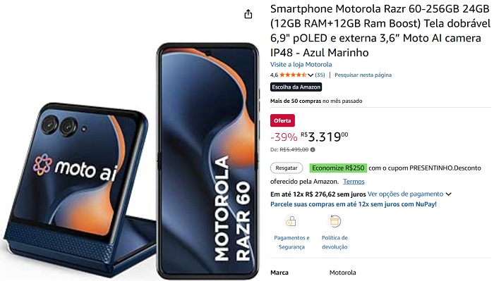 Motorola Razr 60: o dobrável com 24GB de RAM está saindo por praticamente R$3.000 1 1 34