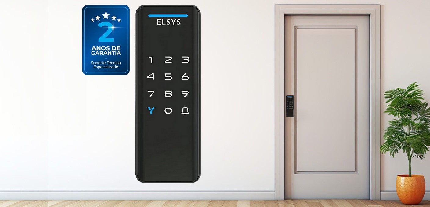 Elsys POP com 43% de desconto: a fechadura inteligente que elimina a chave e ainda deixa sua porta mais bonita