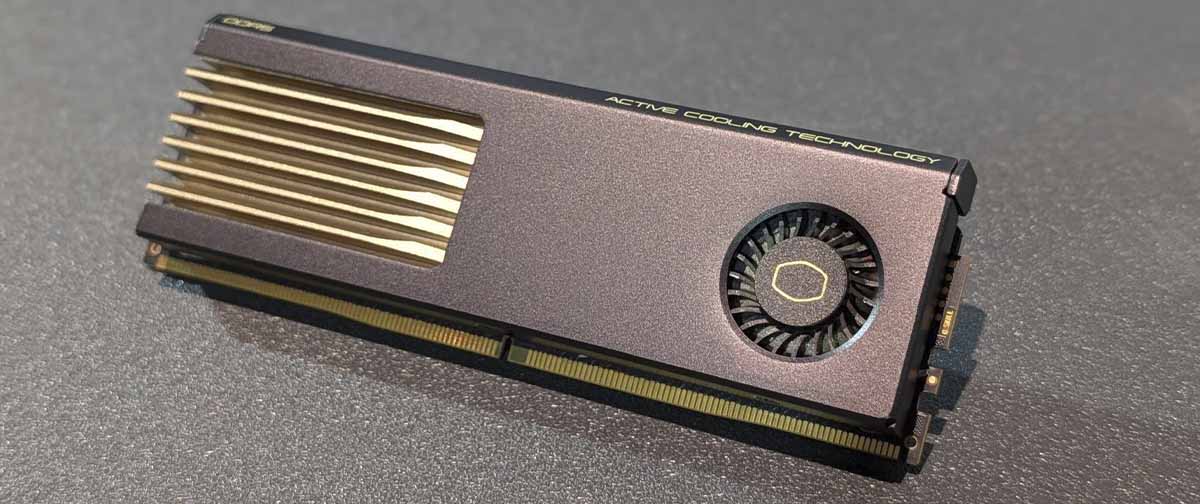 Cooler Master e G.Skill criam memória DDR5 MasterDimm AC com ventoinha interna