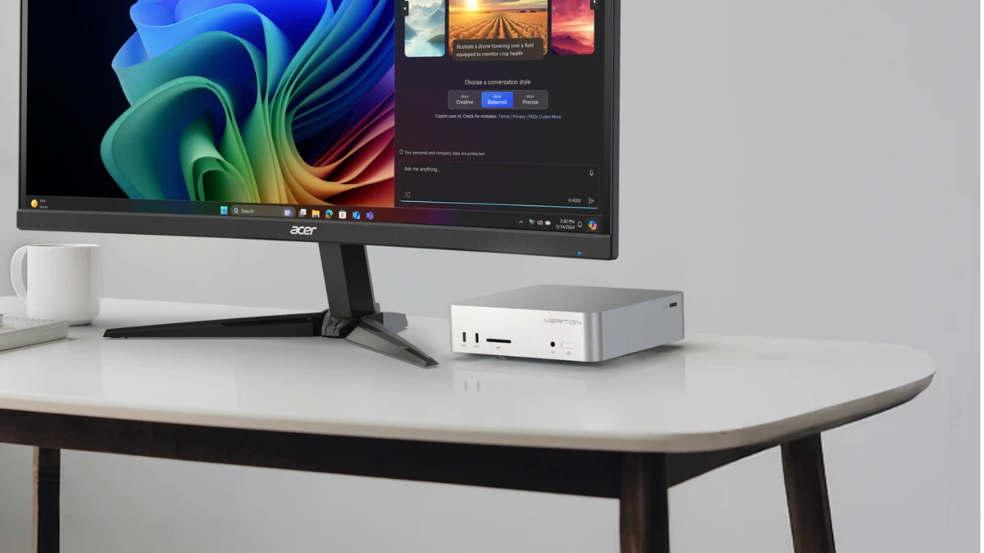 Acer revela mini PC Veriton RA110 com chip AMD Ryzen AI Max+ 395