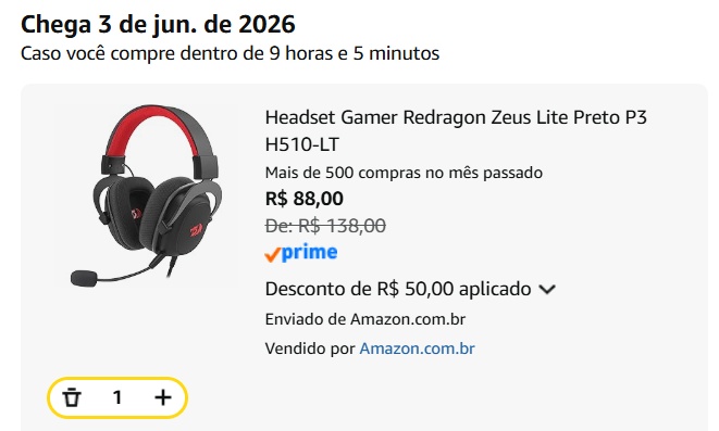 Redragon Zeus Lite sai de R$249 por R$88 com desconto + cupom na Amazon! 1 1 2