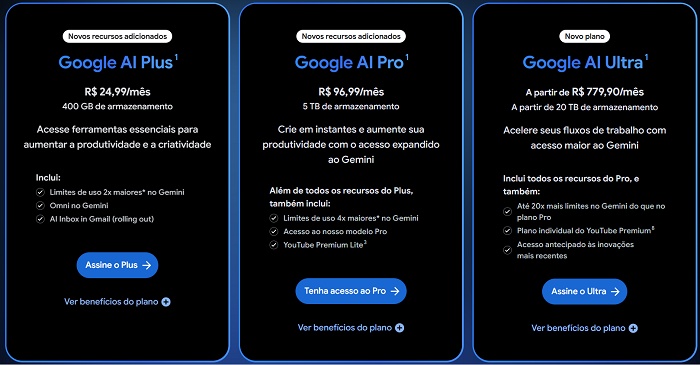 Google AI Plus dobra espaço no Brasil: assinantes ganham 400 GB sem alteração de preço 2 1 32