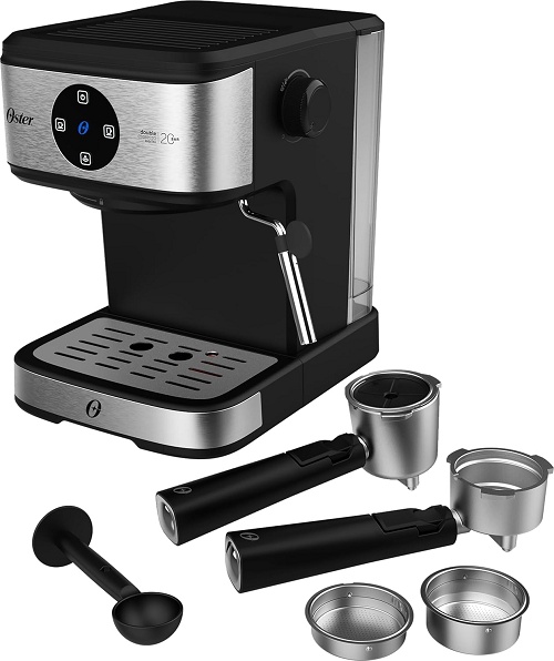 Cafeteira Espresso Oster com 48% de desconto + cupom: espresso, cappuccino com café em pó ou cápsula Nespresso 3 2 1 20