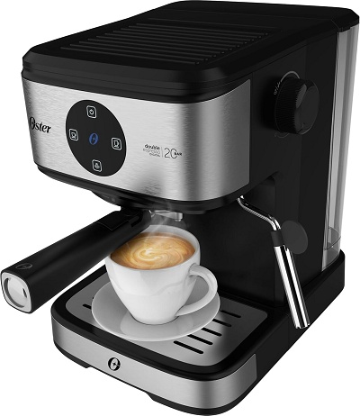 Cafeteira Espresso Oster com 48% de desconto + cupom: espresso, cappuccino com café em pó ou cápsula Nespresso 2 21 11
