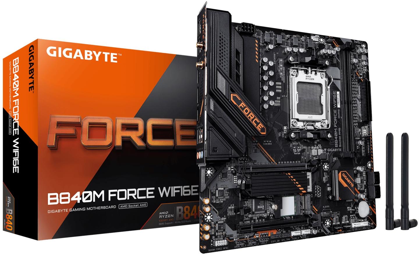 Gigabyte anuncia a placa-mãe microATX B840M Force WIFI6E para processadores AMD