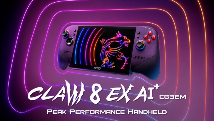 MSI apresenta o console portátil Claw 8 EX AI+ com processador Intel Arc G3 Extreme