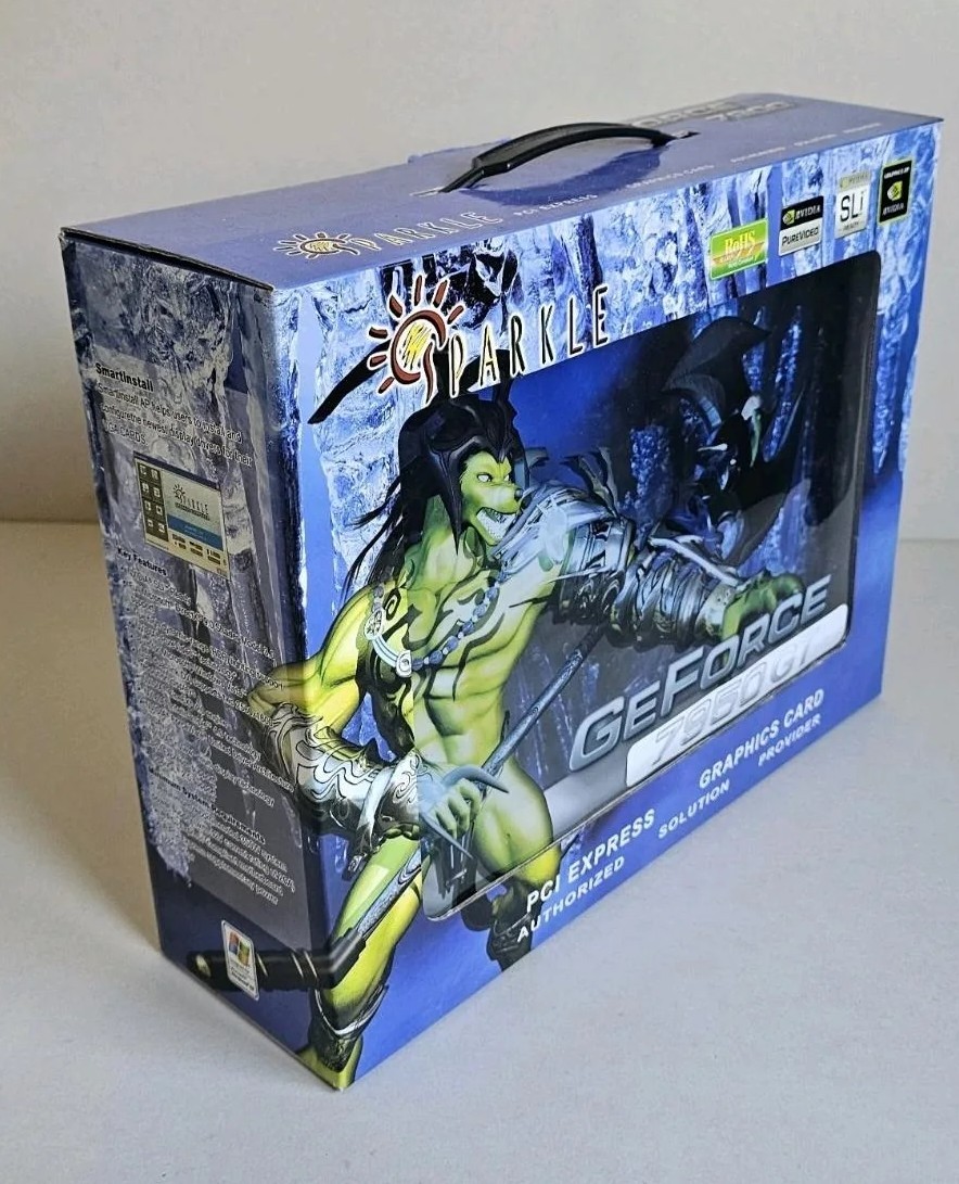Parte 2: Relembrando caixas antigas de placas de vídeo 1 geforce 7950 graphics card and box v0 fu6ecwcnci2h1