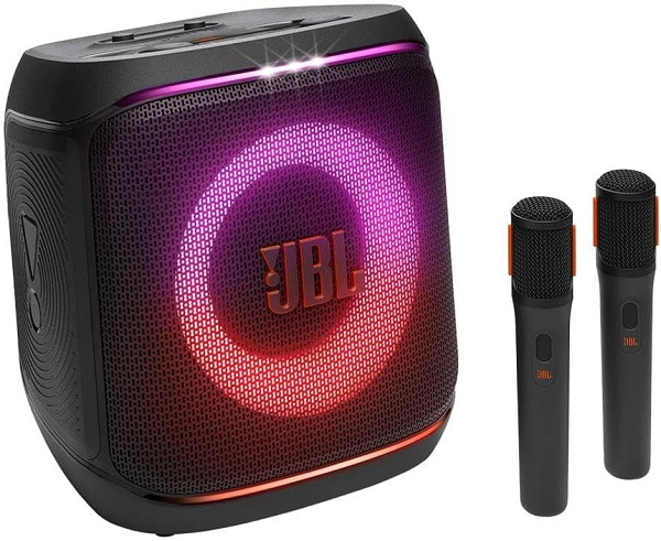 Como montar um karaokê em casa: JBL PartyBox Encore Essential 2 com 31% OFF já vem com dois microfones 3 2 1 24
