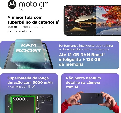 43% de desconto: Motorola Moto G35 5G por menos de R$850 é bom? Descubra o que ele pode fazer e para quem é indicado 2 1 18