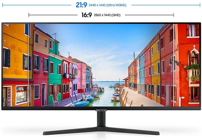 Mais tela sem usar dois monitores: monitor ultrawide Samsung Viewfinity S5 34" WQHD está com 30% OFF 1 2 1 10