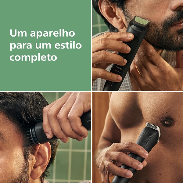 Quer aposentar a gilete? O aparador Philips Multigroom 9 em 1 está saindo por praticamente R$100 e serve para o corpo todo! 3 2 1 4