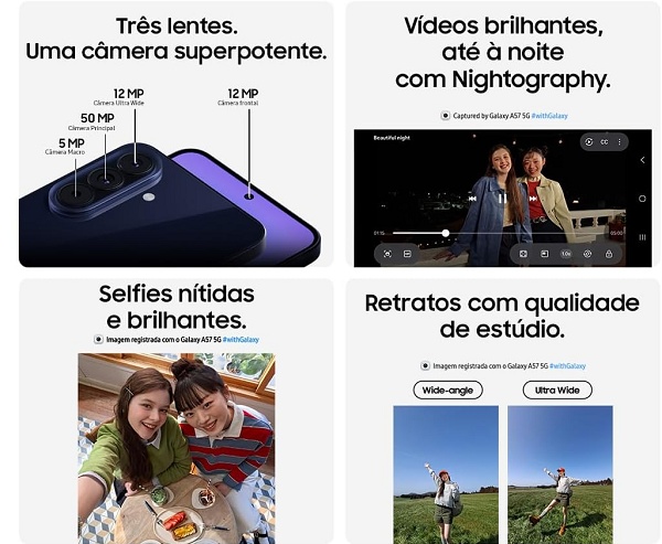 "Minha melhor compra do ano até agora": Galaxy A57 5G entra em promoção e traz recursos premium por preço mais em conta! 3 21 2