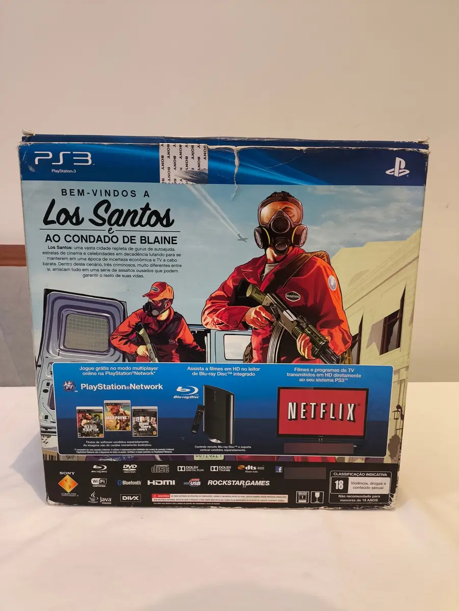 Relembre: esse era o bundle do PS3 com GTA 5 lançado em 2013 4 D NQ NP 2X 729623 MLA77038877214 062024 F sony playstation 3 super slim bundle gta 5 ps3 super slim gta 5 Copia