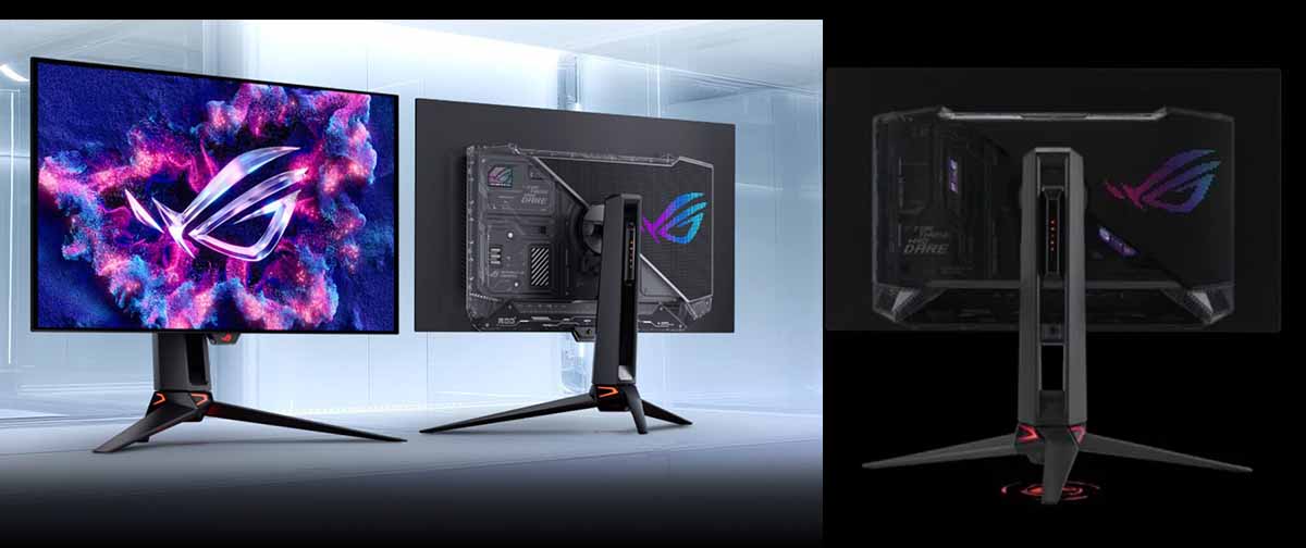 Novo monitor OLED de 500 Hz da ASUS ganha traseira translúcida e visual renovado
