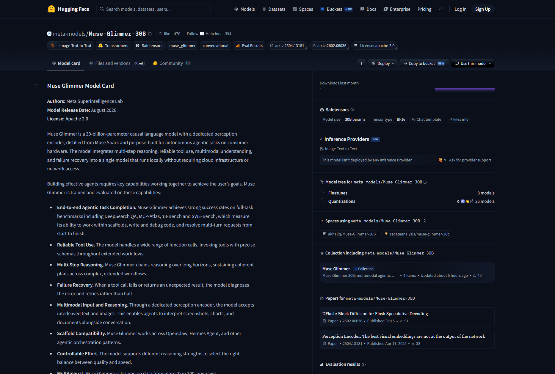 Muse Glimmer: Mark Zuckerberg libera IA da Meta com 30 bilhões de parâmetros que roda localmente no PC 1 meta