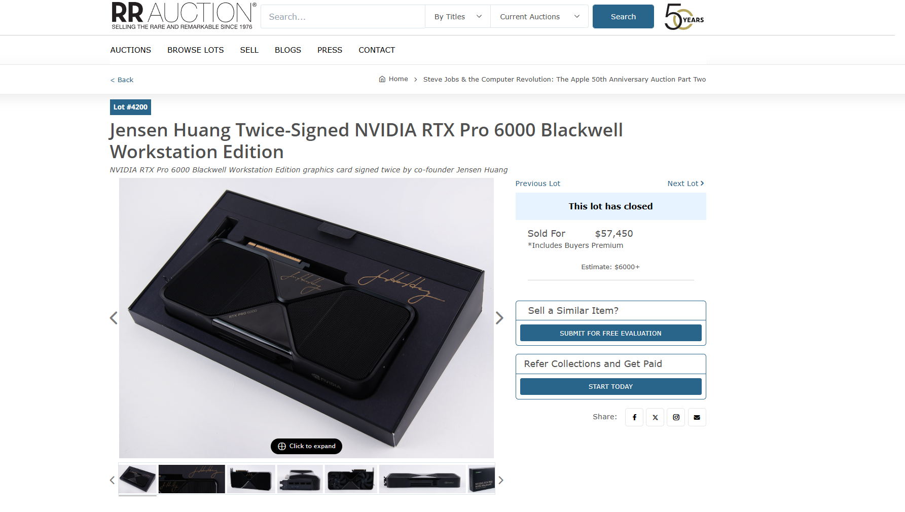 Placa autografada pelo CEO da NVIDIA é leiloada por US$ 57 mil 1 placa