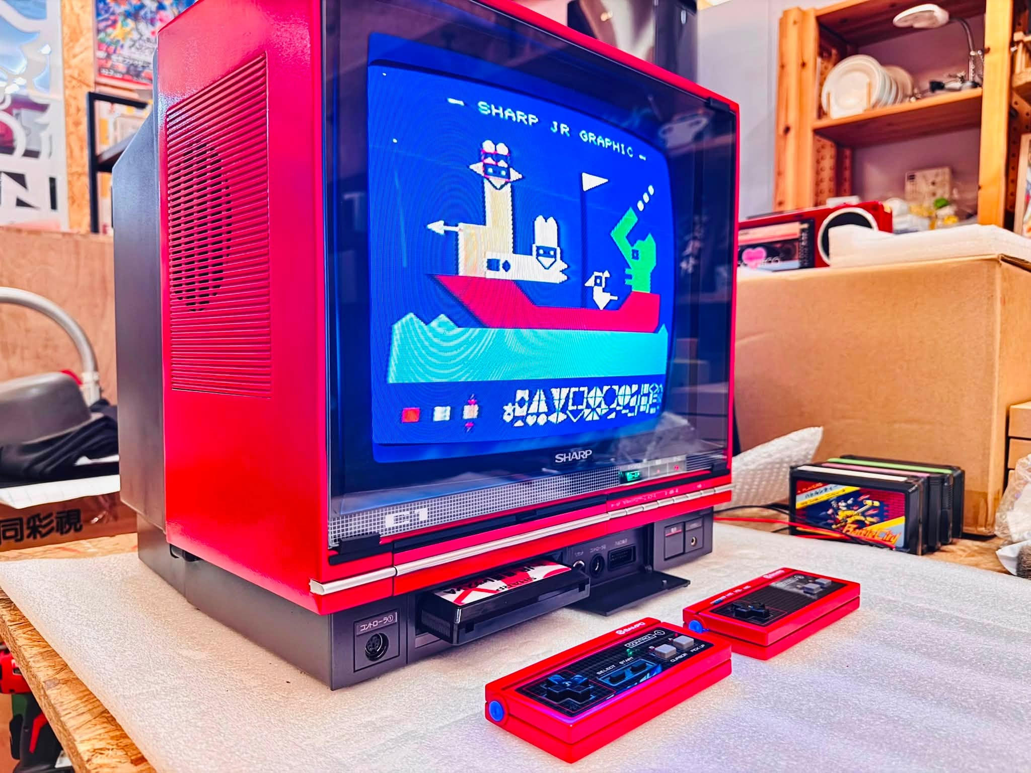 Homem encontra rara TV com Super Nintendo embutido à venda no Facebook Marketplace 1 sharp c1 the television with a built in nintendo famicom v0