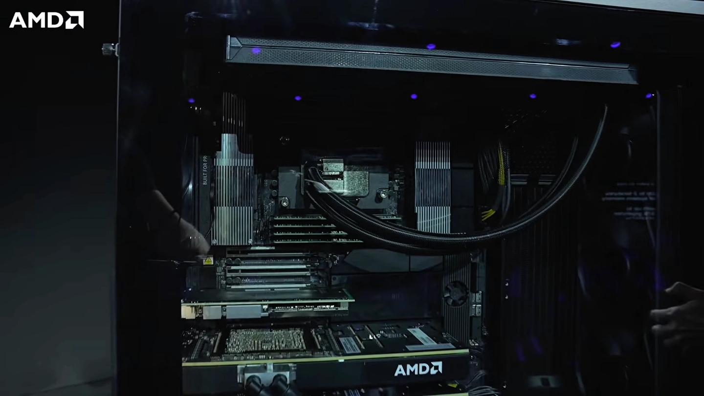 Threadripper Halo Station: AMD anuncia estação de trabalho poderosa com CPU de 96 núcleos e 2 GPUs Instinct MI350P 1 54182 threadripper halo station 2