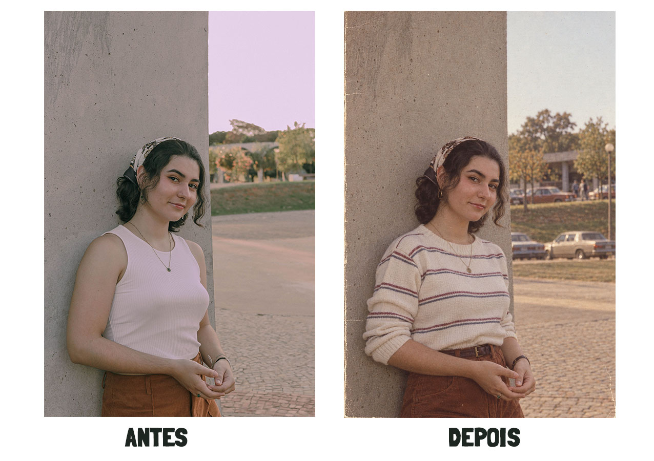 Trend dos anos 80: veja os melhores prompts para criar sua foto 1 ANTES E DEPOIS 80S
