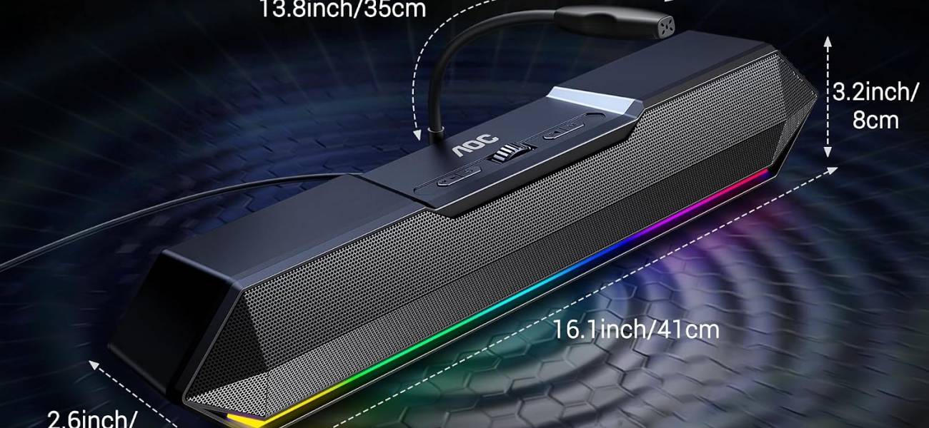 Caixa de som gamer AOC com microfone atinge menor preço do ano na Amazon
