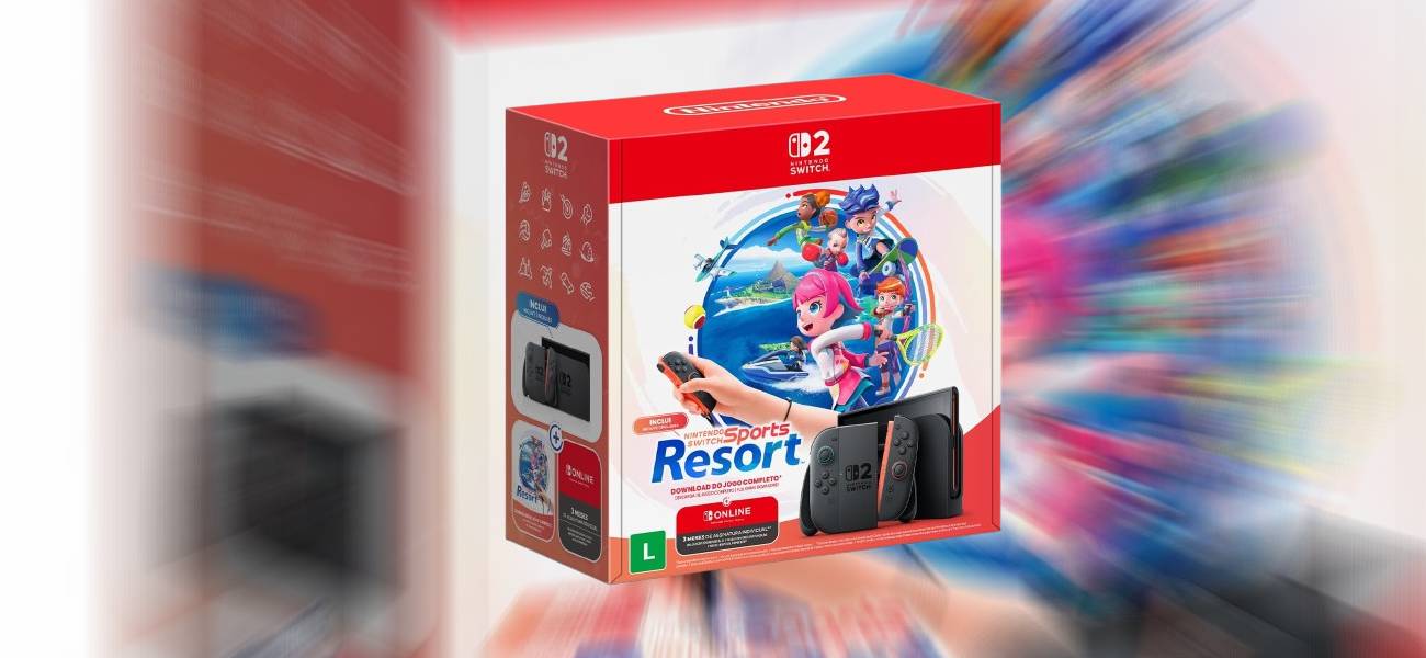 Novo bundle do Switch 2 entra em pré-venda com Nintendo Switch Sports Resort e 3 meses de Switch Online