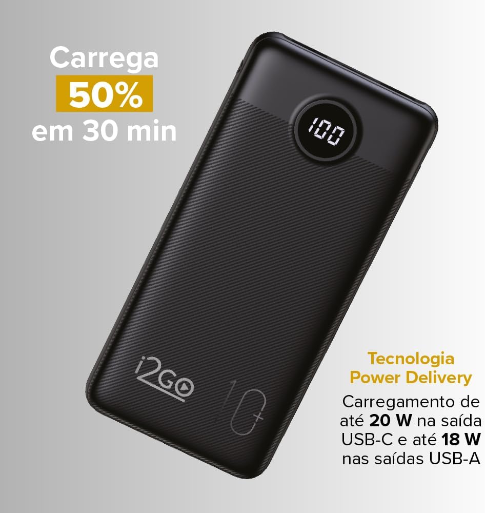 Para não ficar sem bateria: Power Bank de 10000mAh está 27% OFF na Amazon 1 Power Bank1