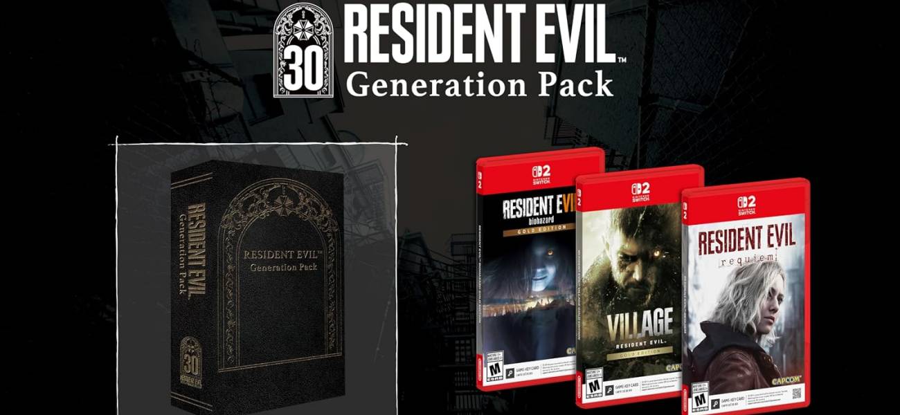 Três Resident Evil em um pacote só: Generation Pack para Switch 2 cai de preço na Amazon