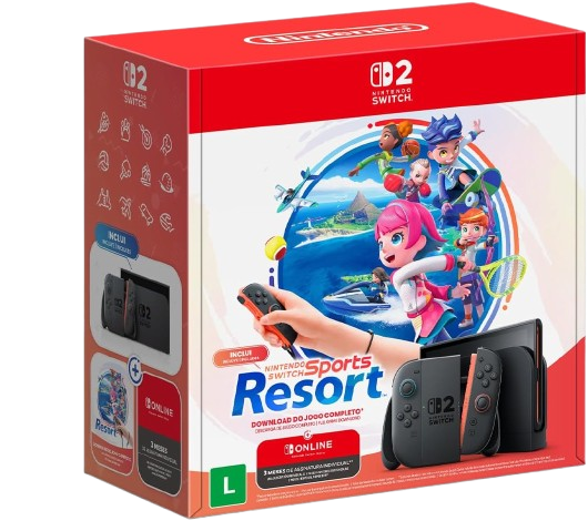 Novo bundle do Switch 2 entra em pré-venda com Nintendo Switch Sports Resort e 3 meses de NSO 1