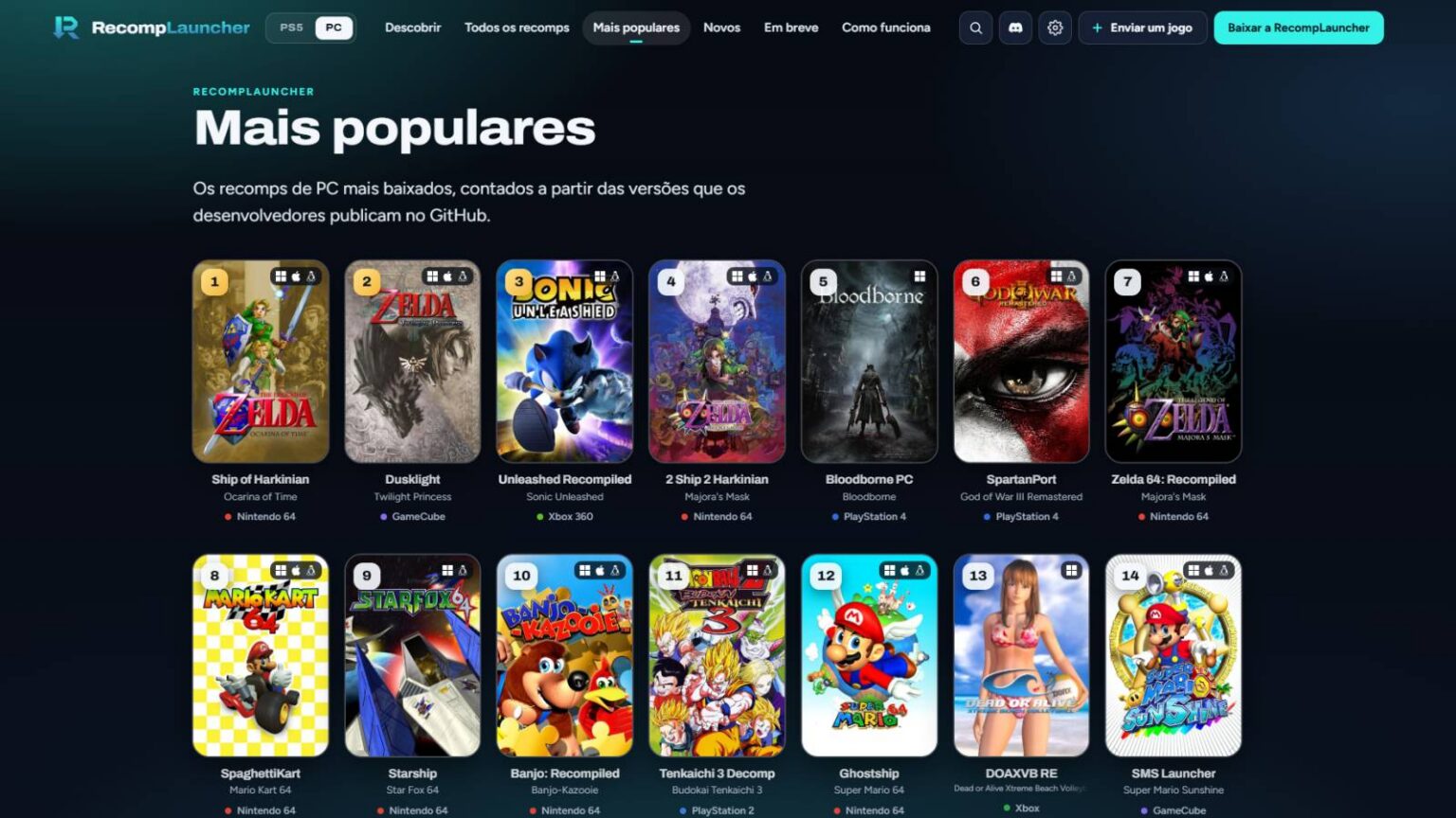 De Zelda a Sonic: Novo site reúne jogos clássicos dos consoles para rodar no PC sem emuladores