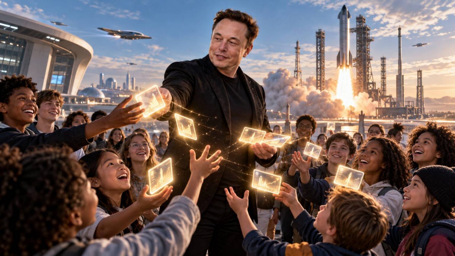 Elon Musk promete dar uma ação da SpaceX a cada criança dos EUA em 2027