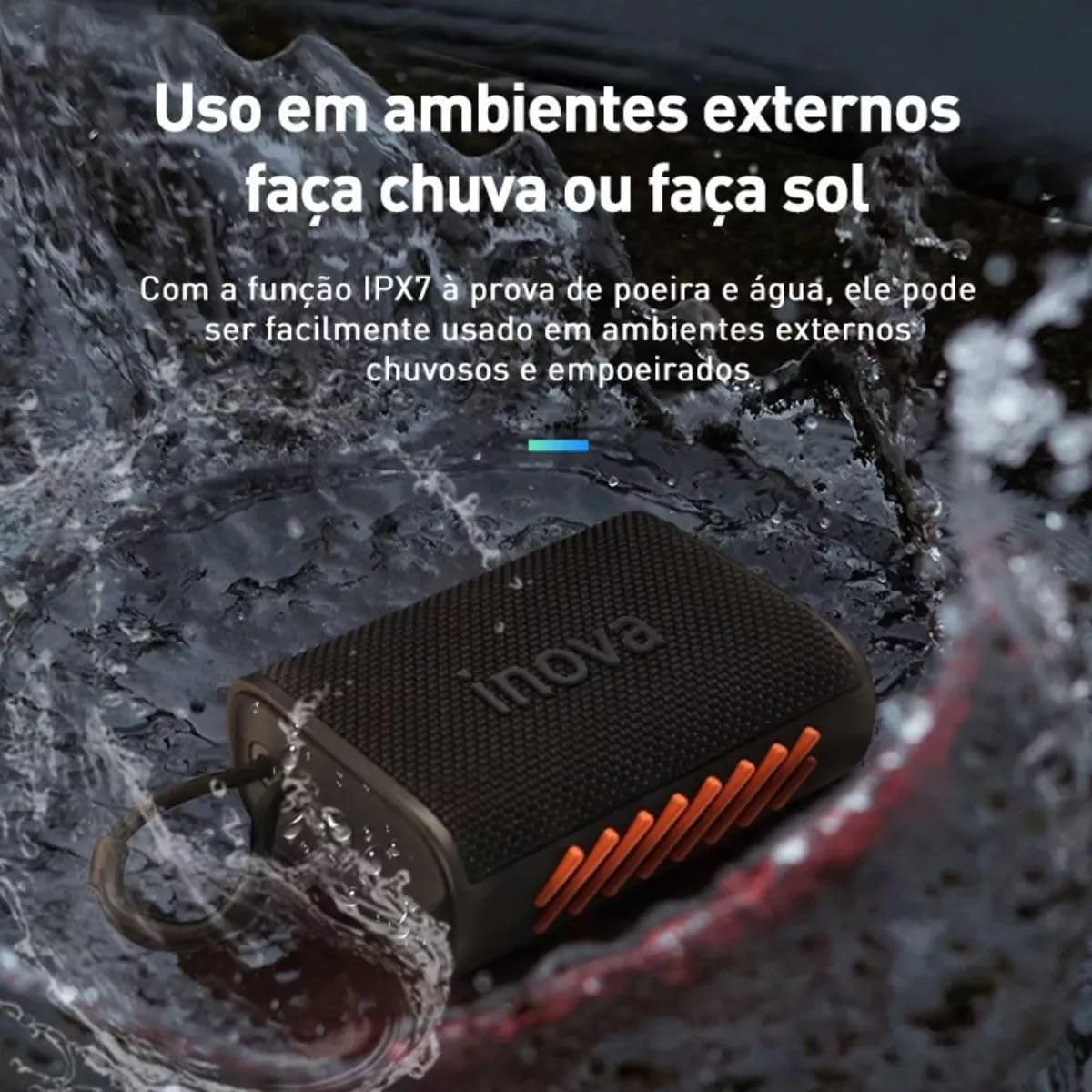 Por menos de R 70 caixa de som da inava traz Bluetooth 5.4 RGB e resistencia a agua2