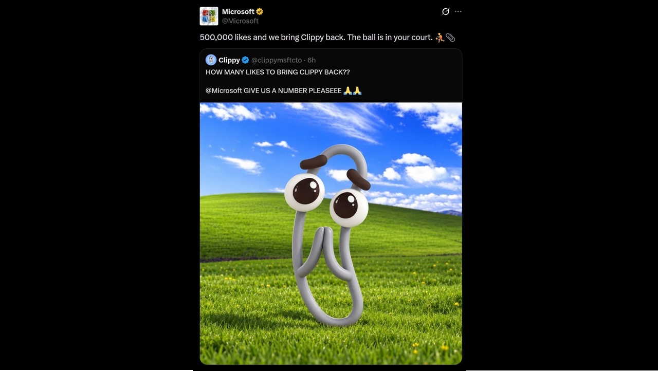 Clippy vai retornar? Conta da Microsoft no X é hackeada e usa o clássico mascote para promover golpe de criptomoedas 1 microsoft x conta hackeada