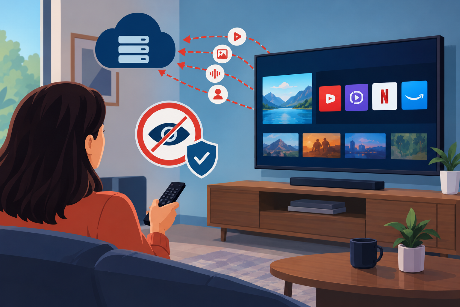 televisoes transmitindo dados