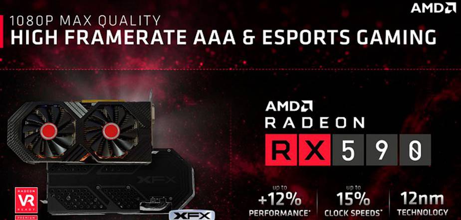 AMD anuncia a RX 590; performance é 20% superior a da RX 580