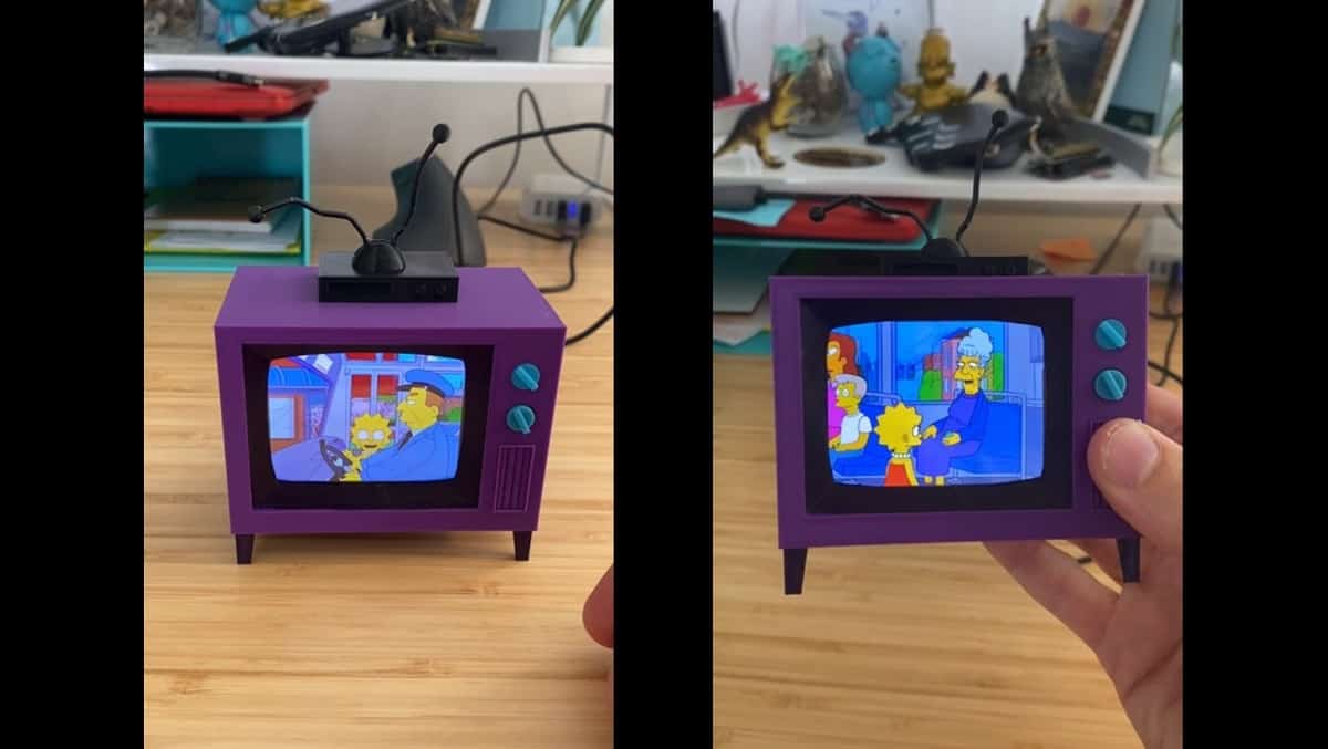 Esta mini TV do Simpsons tem 32 GB e episódios de 11 temporadas do desenho