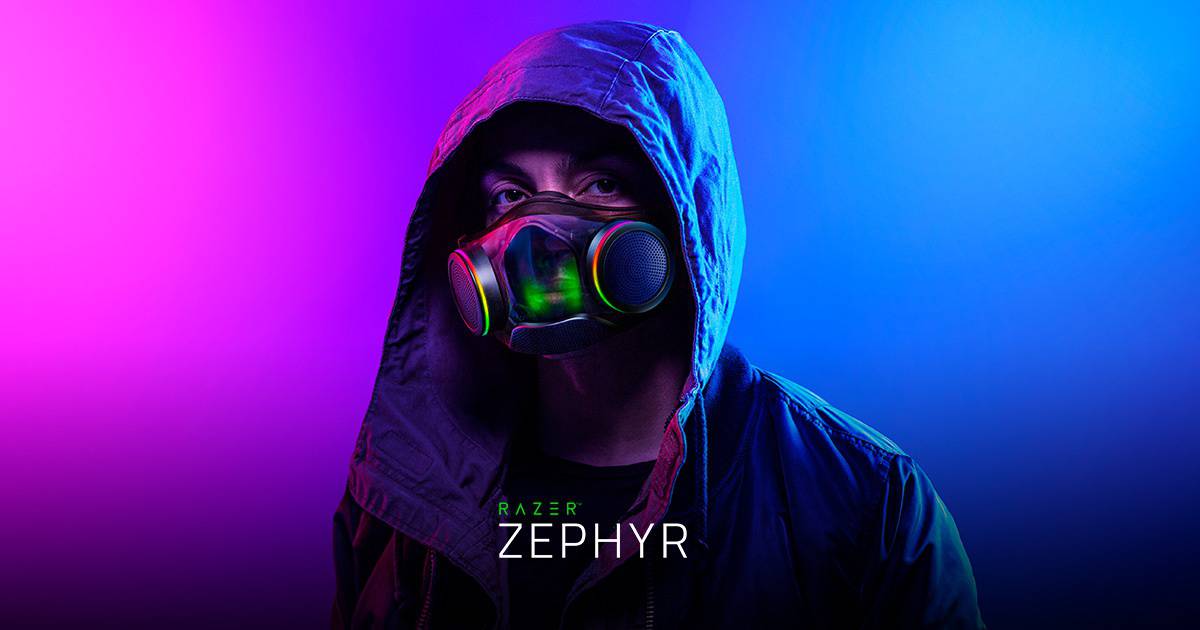 Máscara da Razer RGB Zephyr será lançada no Brasil por R$ 999